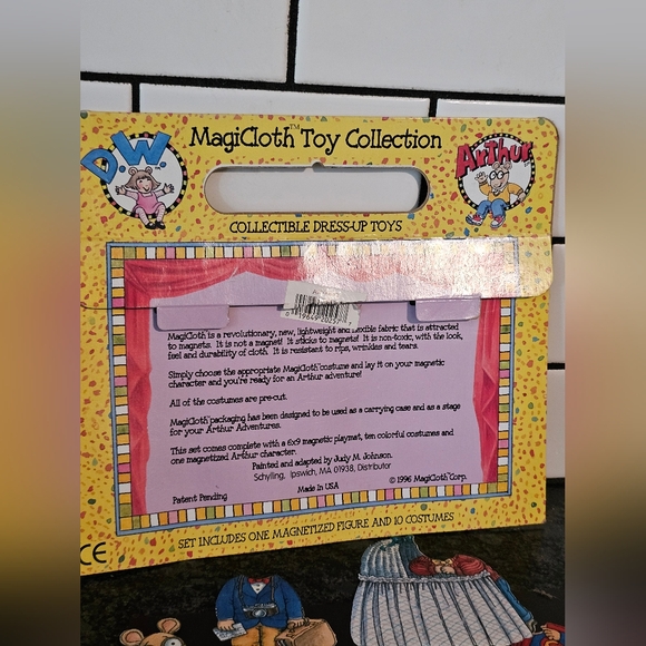 Arthur Magicloth Toy Collection Magnetic Dress-up Time 1996 Vtg PBS Complete Set - Picture 8 of 9